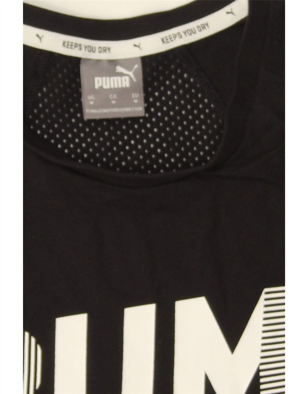PUMA Mens Graphic T-Shirt Top Medium Black Cotton Vintage Puma and Second-Hand Puma from Messina Hembry 
