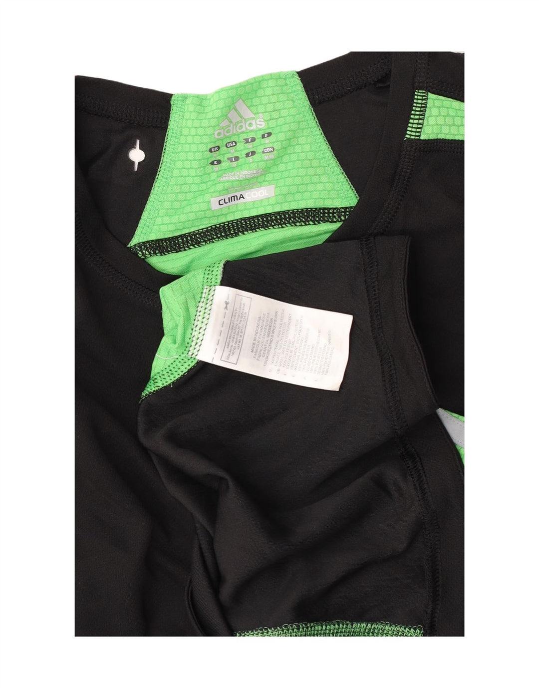 Adidas Mens Climacool T-Shirt Top Medium Black Colourblock Polyester