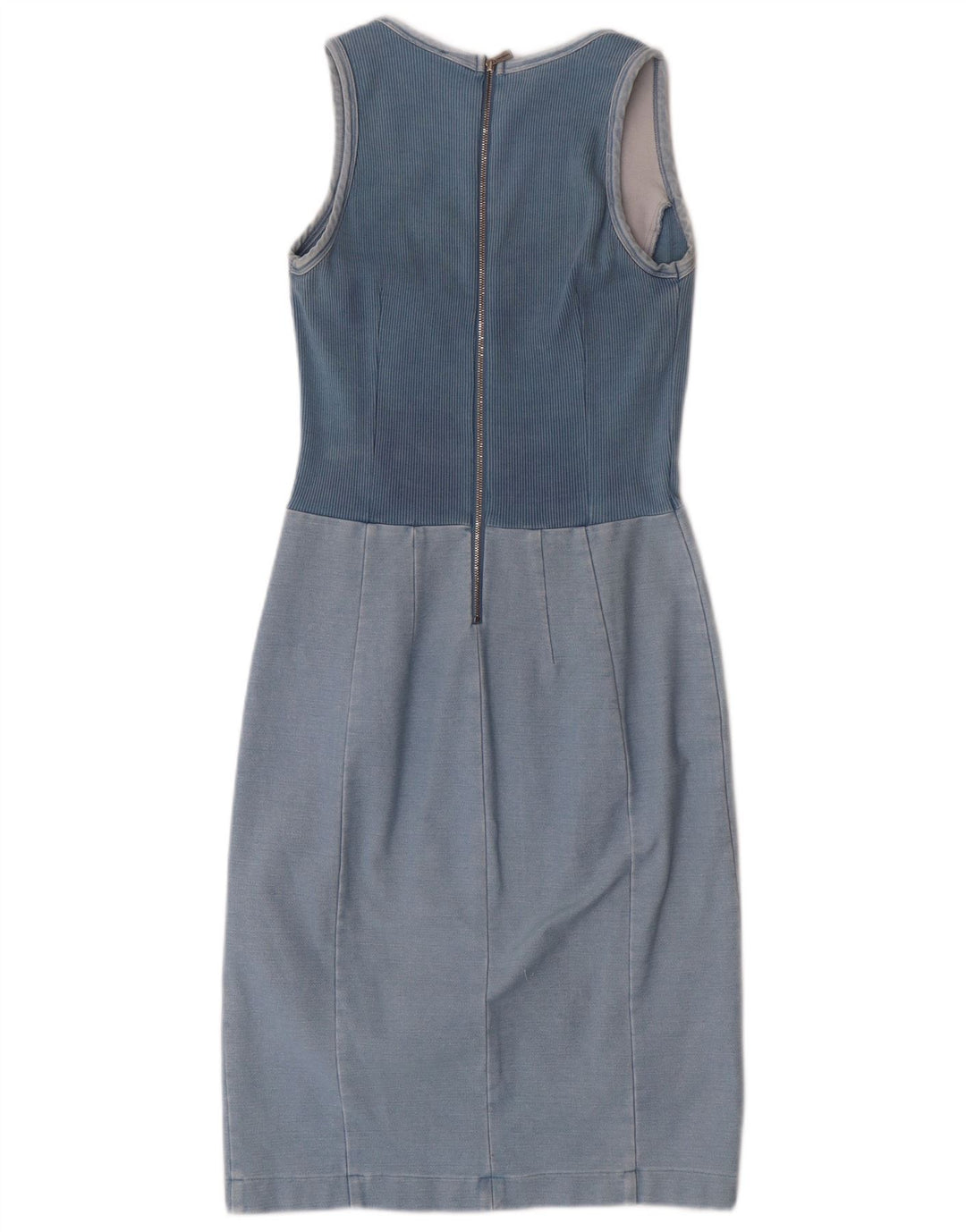 Trussardi Jeans Womens Sheath Dress IT 42 Medium Blue Colourblock