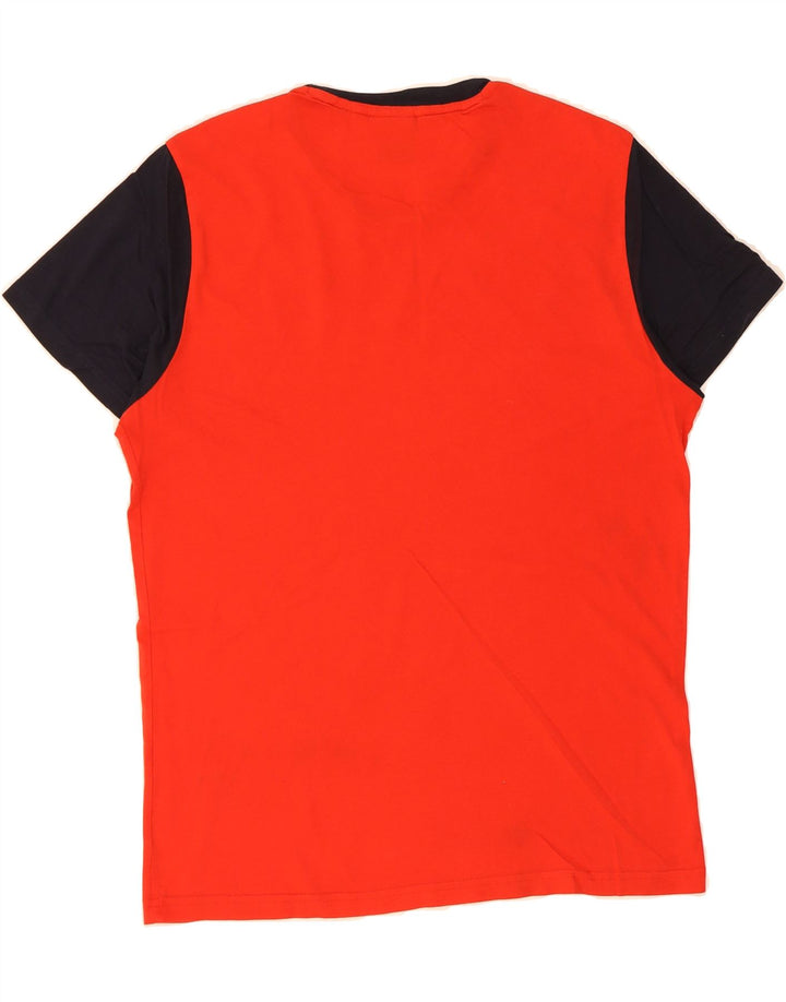 CHAMPION Mens Graphic T-Shirt Top Medium Red Colourblock Vintage Champion and Second-Hand Champion from Messina Hembry 