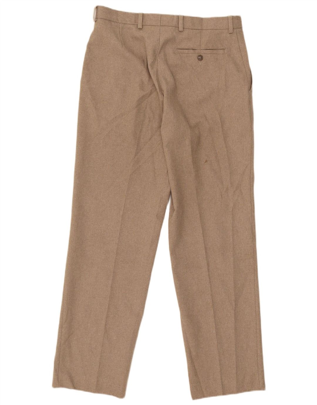 Marks & Spencer Mens Straight Chino Trousers W32 L31 Beige Polyester