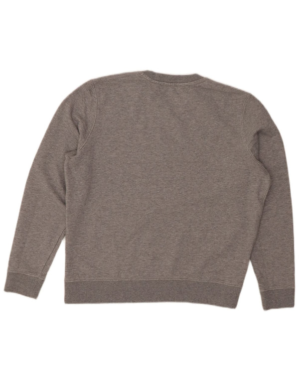 SUPERDRY Womens Oversized Sweatshirt Jumper UK 12 Medium Grey Cotton