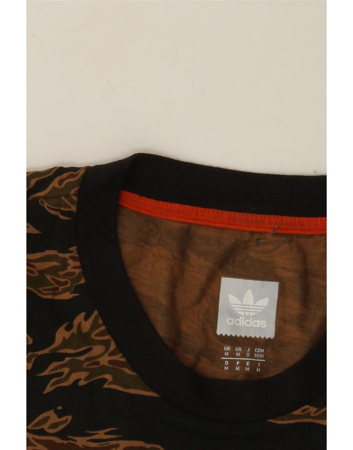 ADIDAS Mens T-Shirt Top Medium Brown Camouflage