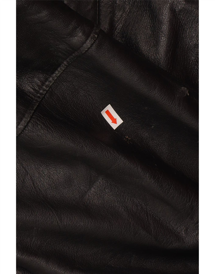 Vintage Mens Leather Jacket IT 50 Large Black