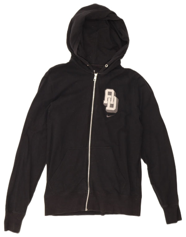 Nike Mens Graphic Zip Hoodie Sweater Medium Black Cotton