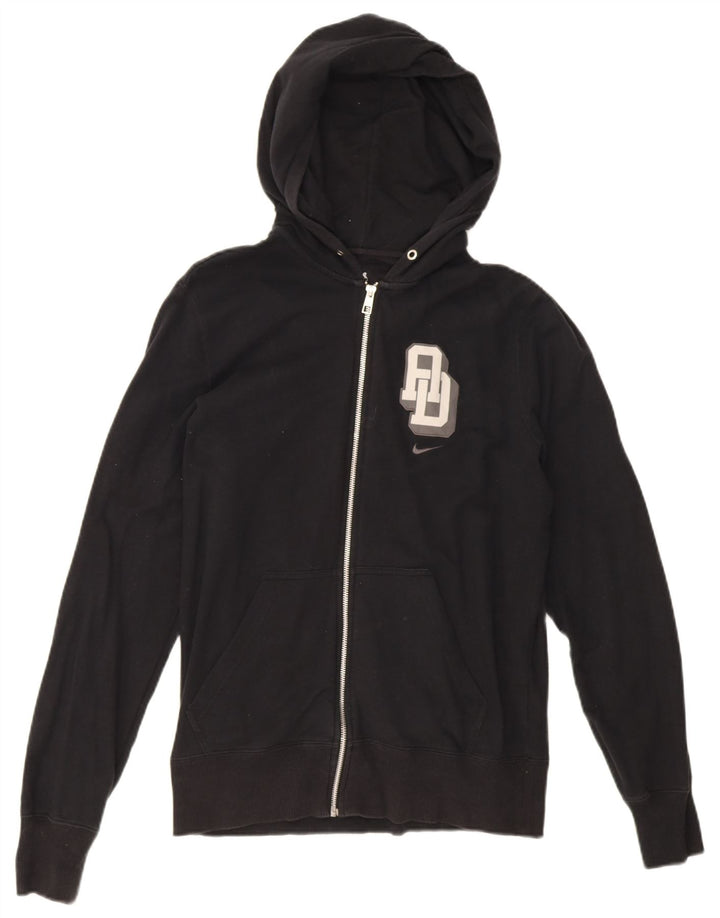 Nike Mens Graphic Zip Hoodie Sweater Medium Black Cotton