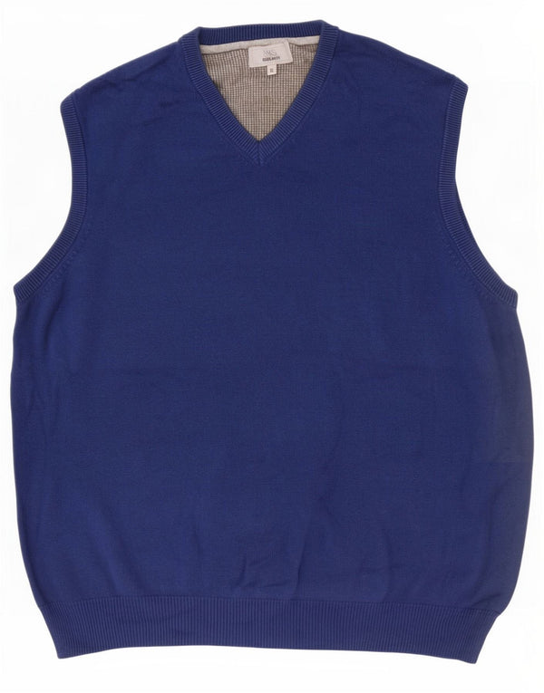 Marks & Spencer Mens Regular Fit Vest Tank Top XL Blue Cotton