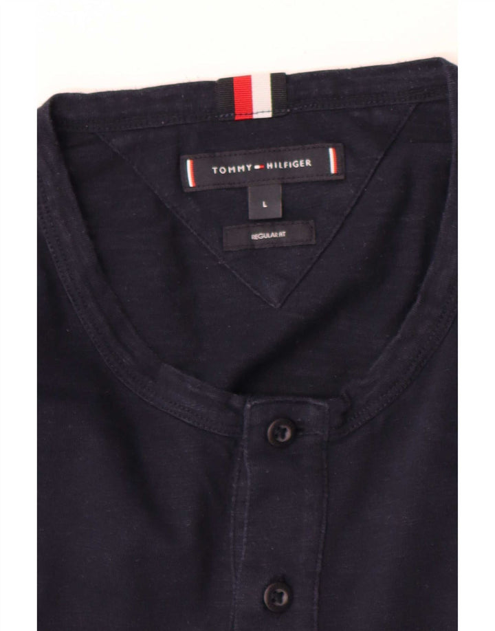 Tommy Hilfiger Mens Regular Fit Top Long Sleeve Large Navy Blue