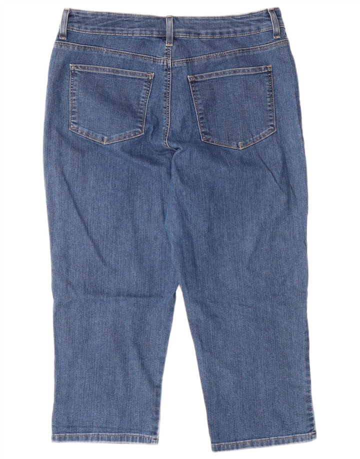 LEE Womens Classic Fit Capri Jeans US 16 2XL W34 L22 Blue Cotton