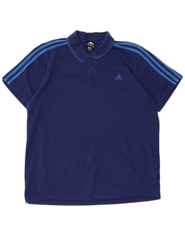 ADIDAS Mens Clima 365 Polo Shirt XL Navy Blue Cotton