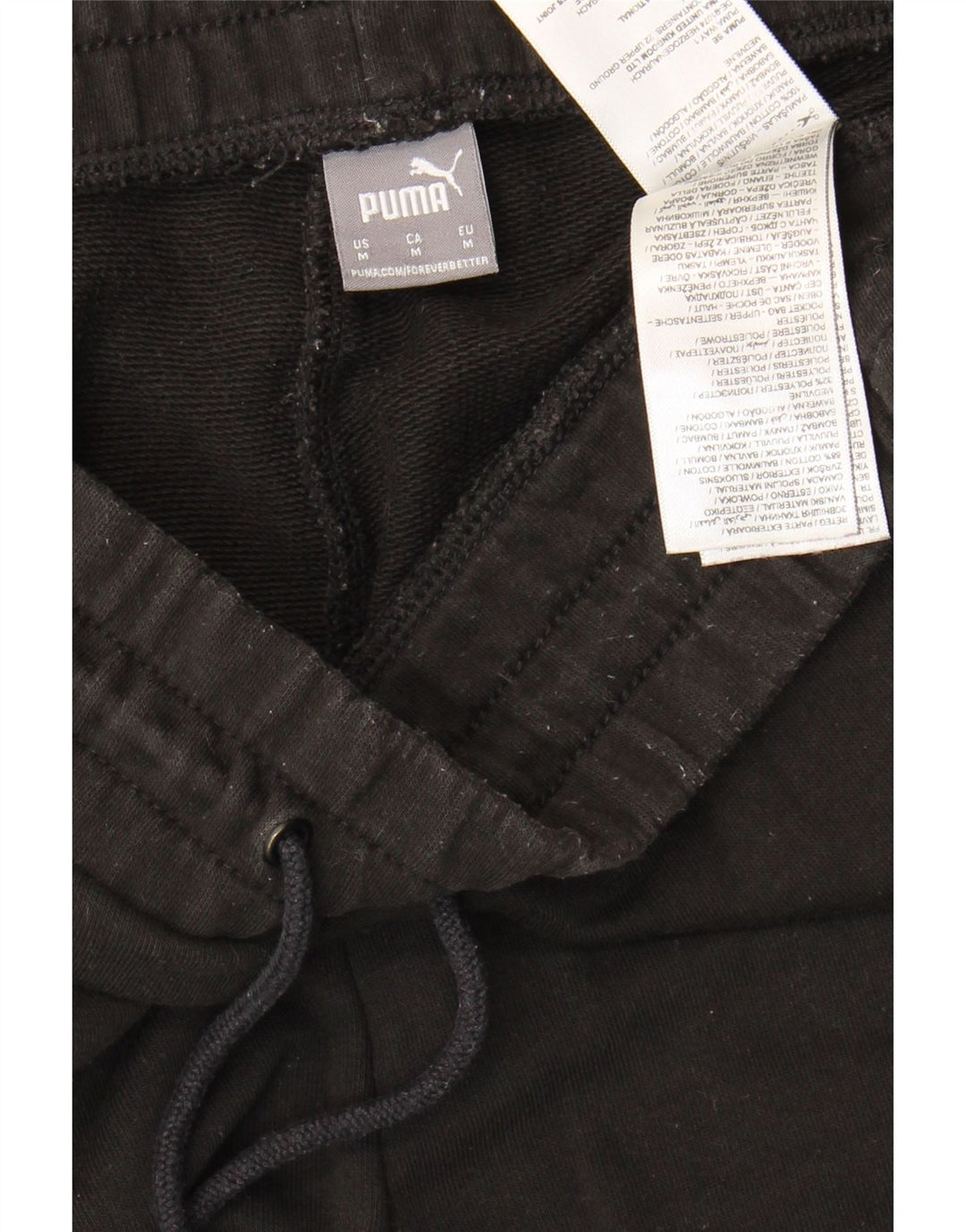 PUMA Mens Sport Shorts Medium  Black Cotton