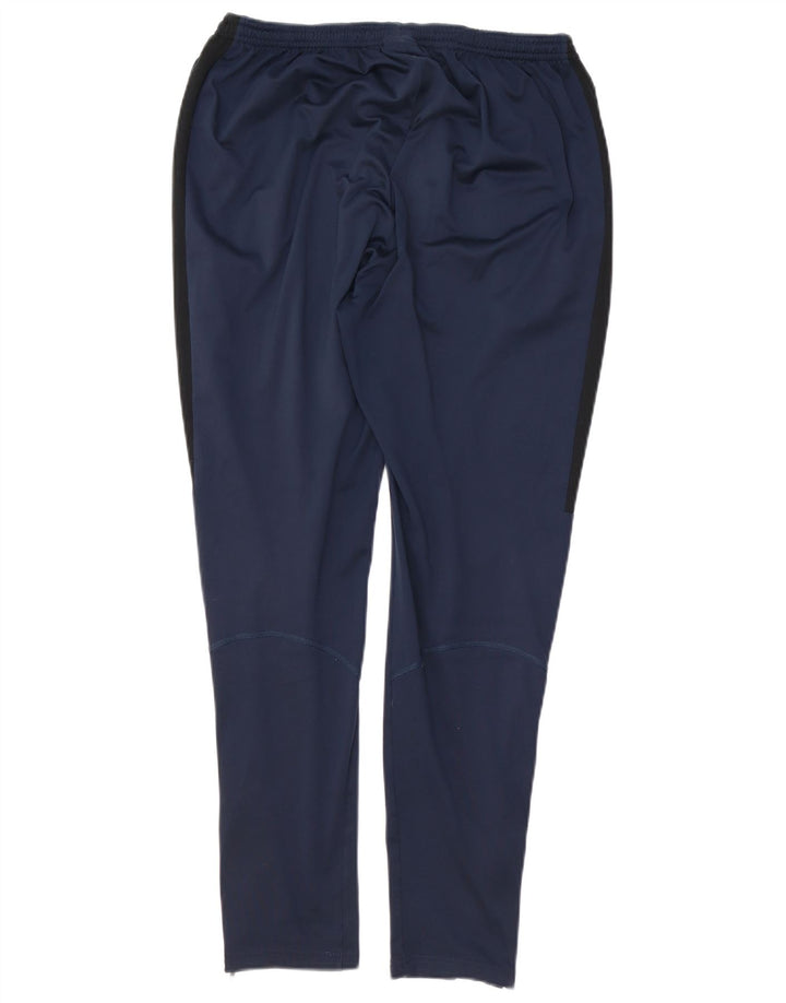 Nike Mens Dri Fit Tracksuit Trousers Large Navy Blue Polyester
