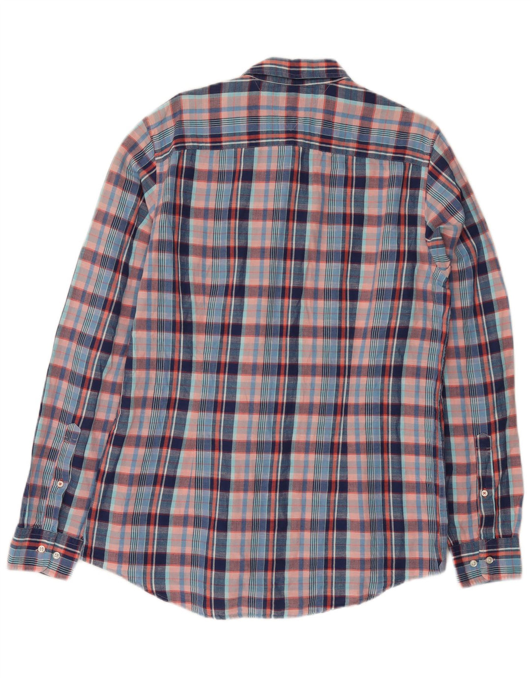 Tommy Hilfiger Mens Shirt XL Blue Check Linen