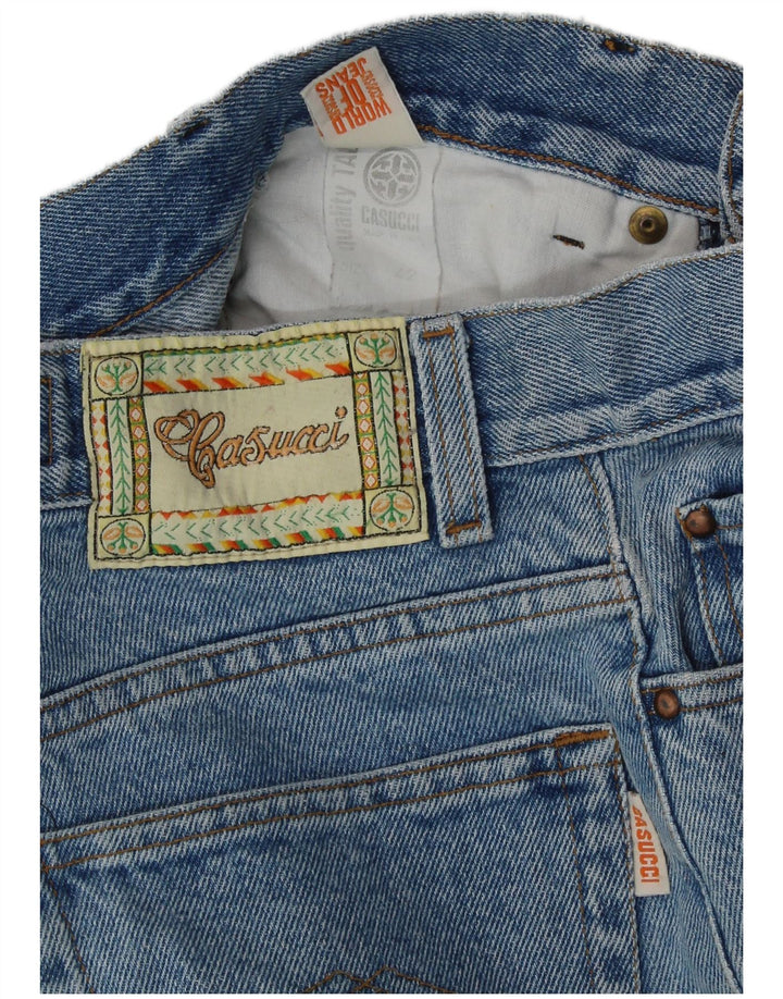 CASUCCI Womens Crop High Waist Jeans IT 42 Medium W26 L23 Blue