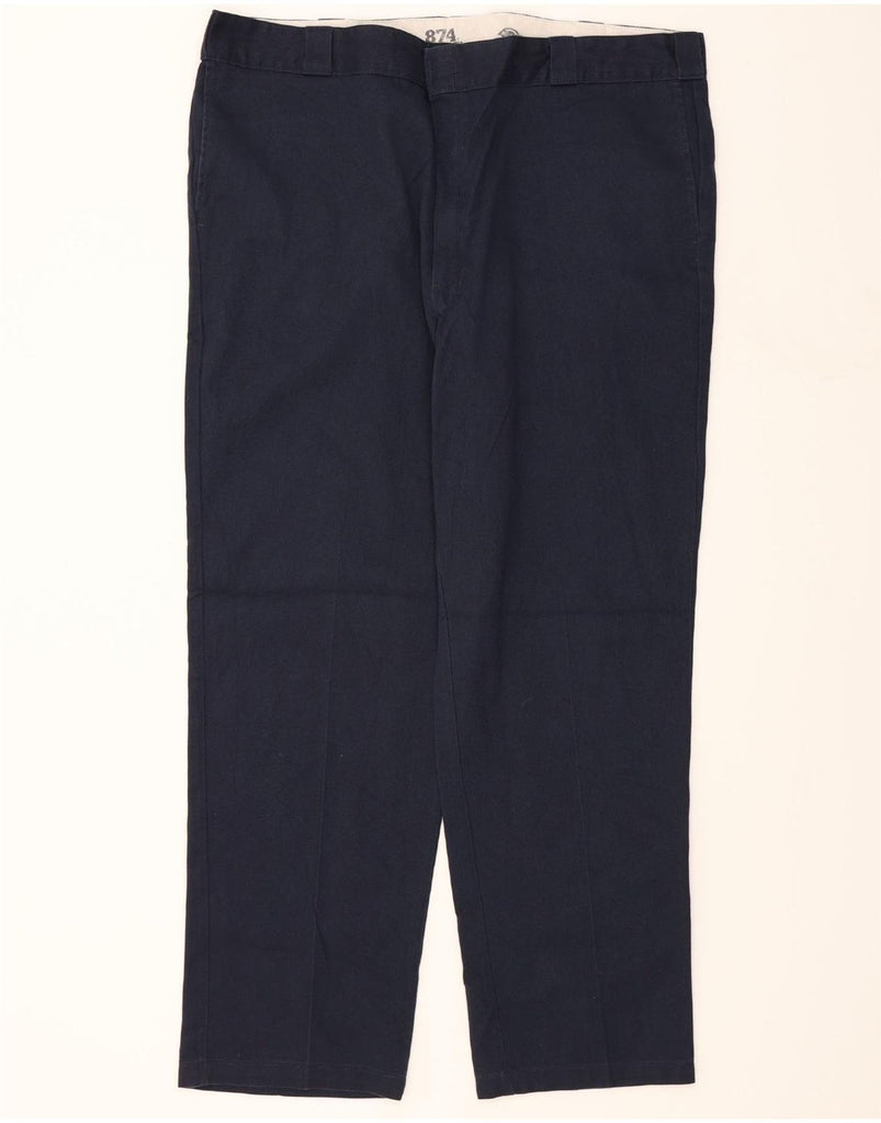 DICKIES Mens 874 Straight Chino Trousers W43 L32 Navy Blue Vintage Dickies and Second-Hand Dickies from Messina Hembry 