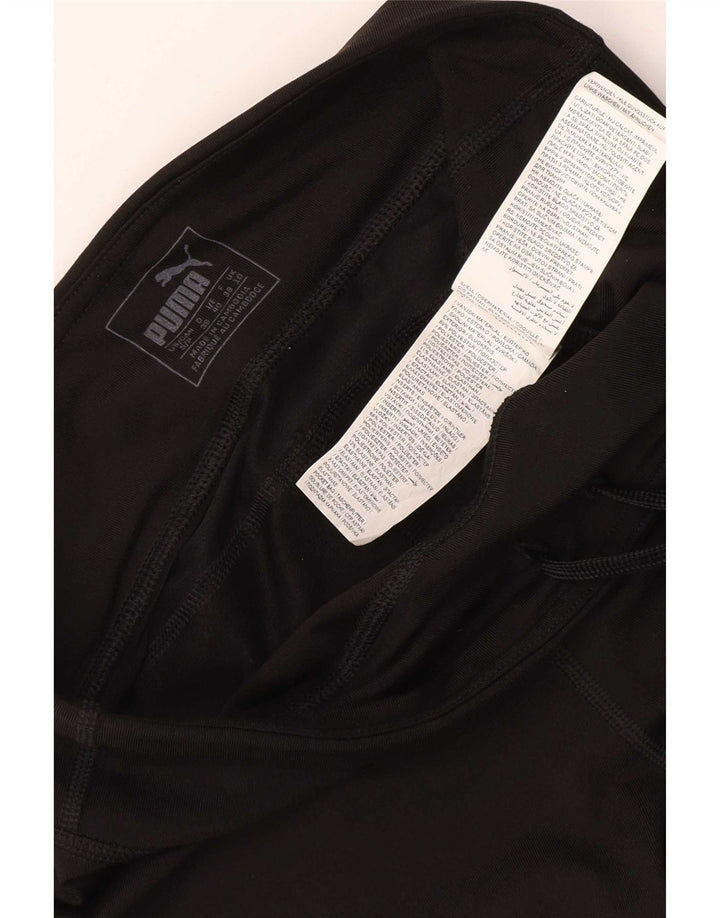 Puma Womens Capri Tracksuit Trousers UK 10 Small Black Polyester