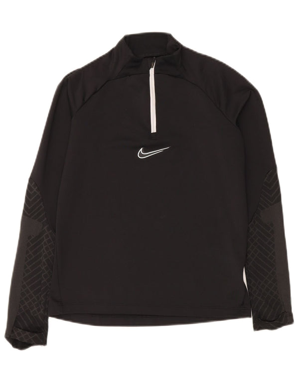 Nike Boys Dri Fit Slim Pullover Tracksuit Top 10-11 Years Medium Black