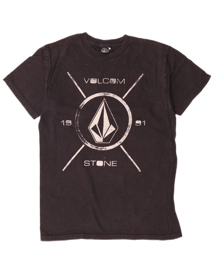 Volcom Mens Graphic T-Shirt Top Small Black Cotton