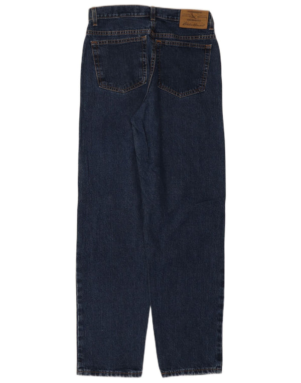 EDDIE BAUER Womens Tapered Jeans US 8 Medium W28 L31 Navy Blue Cotton
