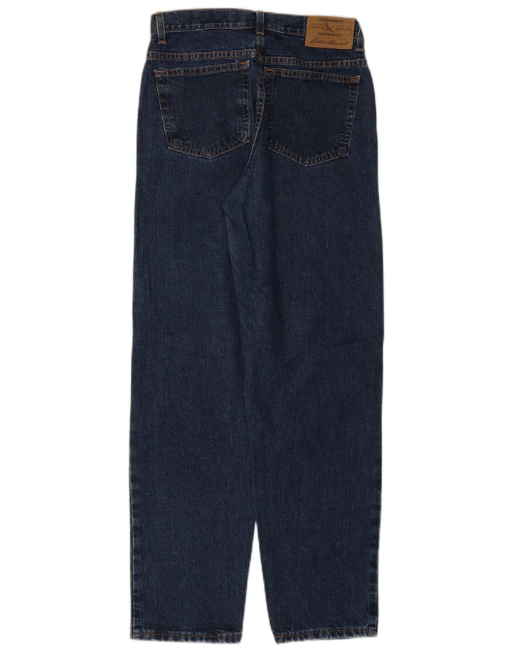 EDDIE BAUER Womens Tapered Jeans US 8 Medium W28 L31 Navy Blue Cotton