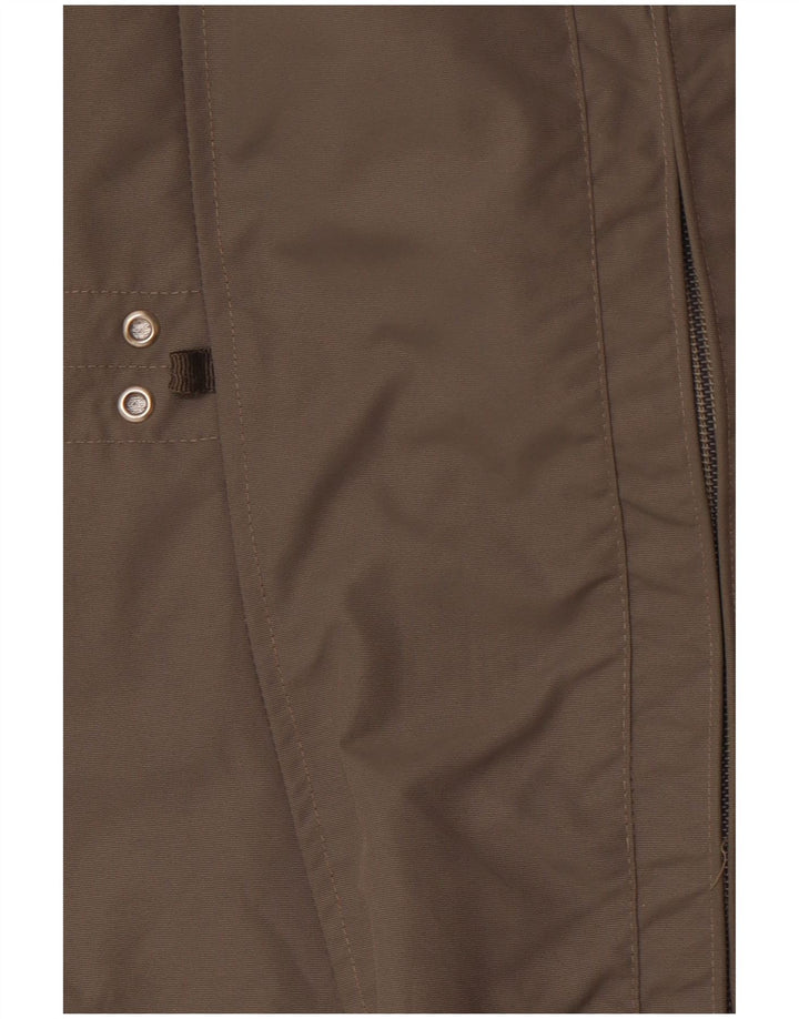 BRUGI Womens Hooded Rain Jacket UK 18 XL Grey Polyamide