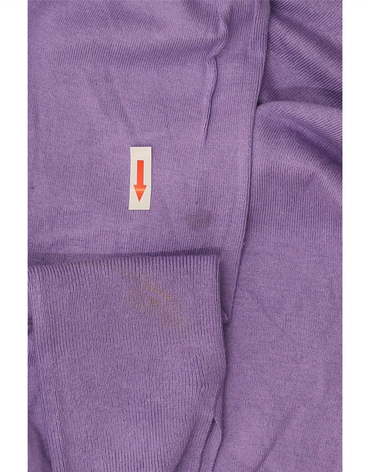 Zara Womens Turtle Neck Jumper Sweater UK 12 Medium Purple