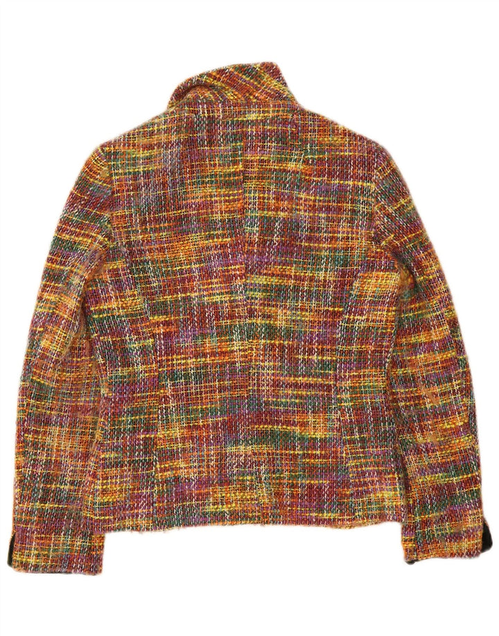 Vintage Womens 2 Button Blazer Jacket IT 44 Medium Multicoloured Check