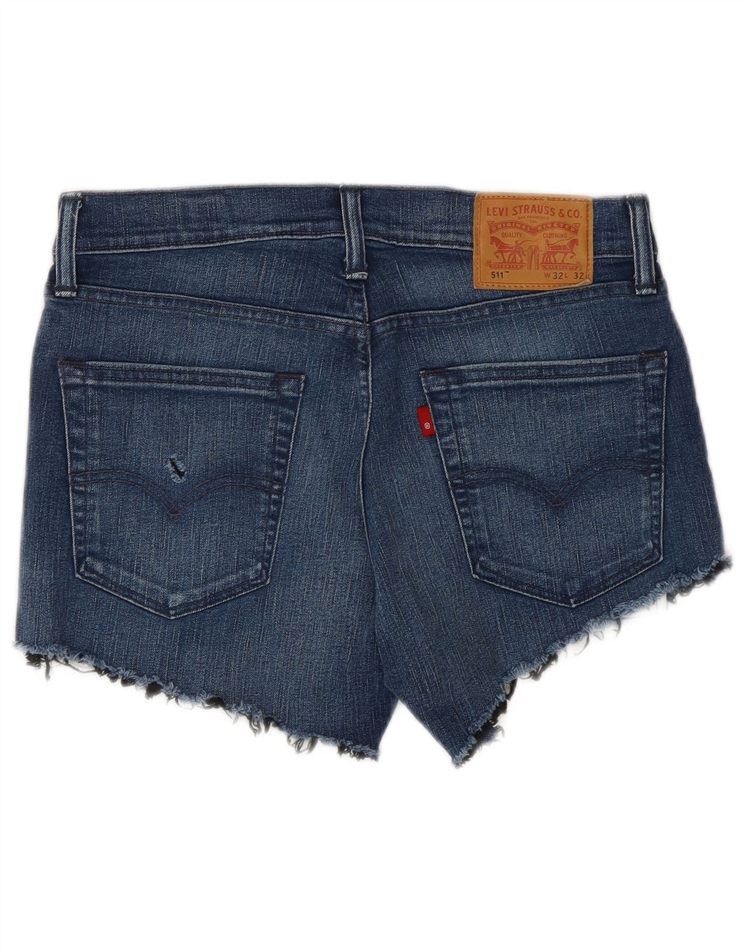 LEVI'S Womens 511 Denim Shorts W32 Large  Blue Cotton
