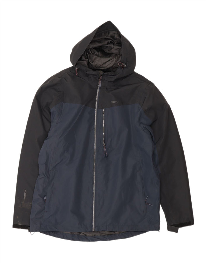 Mountain Warehouse Mens Rain Jacket UK 40 Large Navy Blue Colourblock
