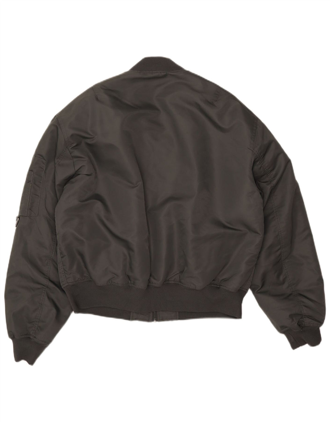 ZARA Mens Bomber Jacket UK 40 Large Grey Polyester