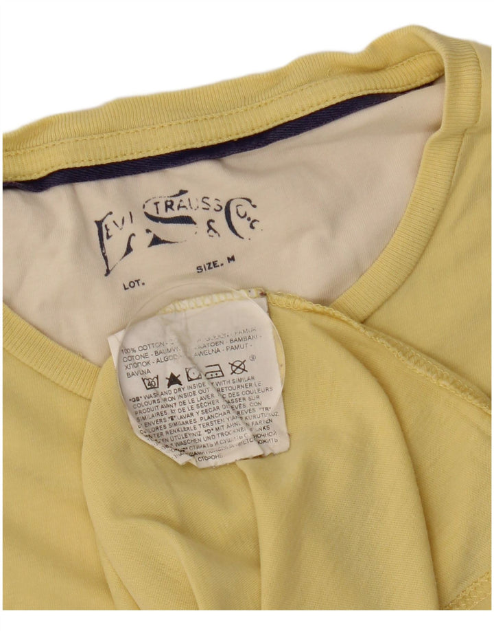 Levi's Mens Graphic T-Shirt Top Medium Yellow Cotton