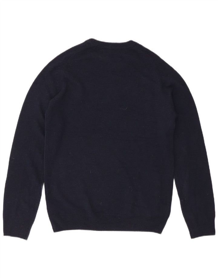 Marks & Spencer Mens Crew Neck Jumper Sweater Small Navy Blue Wool