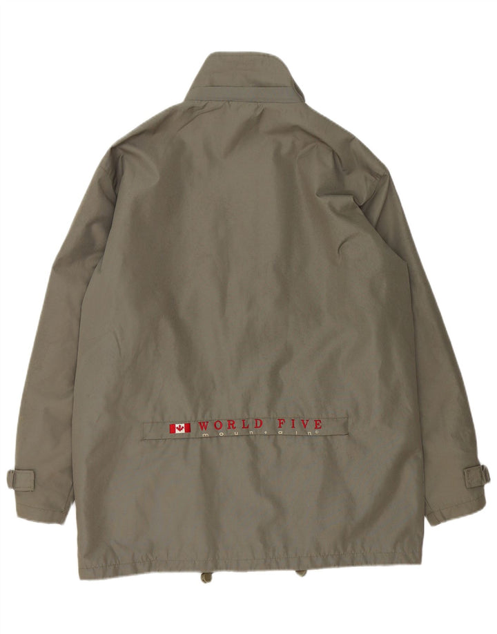 VINTAGE Mens Rain Jacket UK 38 Medium Khaki Polyester