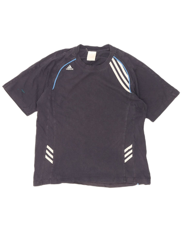 Adidas Mens T-Shirt Top XL Navy Blue Cotton