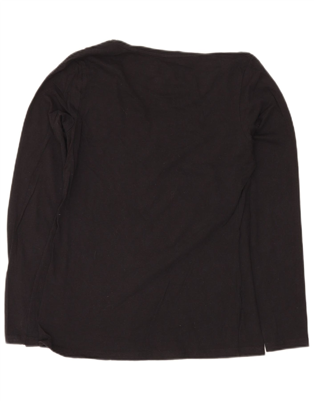 LOTTO Womens Top Long Sleeve UK 10 Small Black Cotton