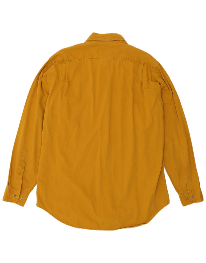 Marlboro Classics Mens Shirt Large Yellow Cotton