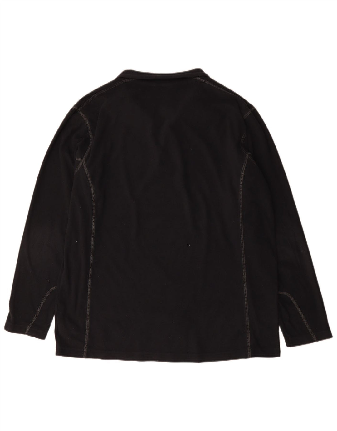 Columbia Mens Zip Neck Fleece Jumper XL Black Polyester
