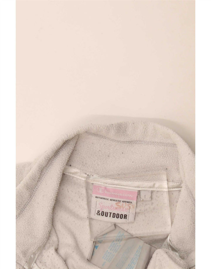 Champion Womens Fleece Jacket UK 14 Large Grey Polyester