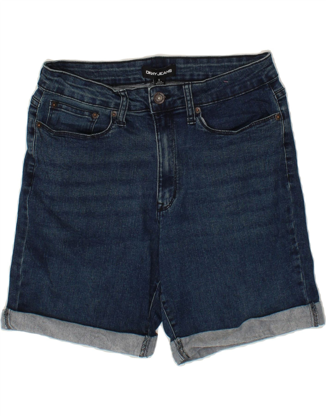 DKNY Womens Denim Shorts US 8 Medium W30  Navy Blue Cotton Vintage Dkny and Second-Hand Dkny from Messina Hembry 