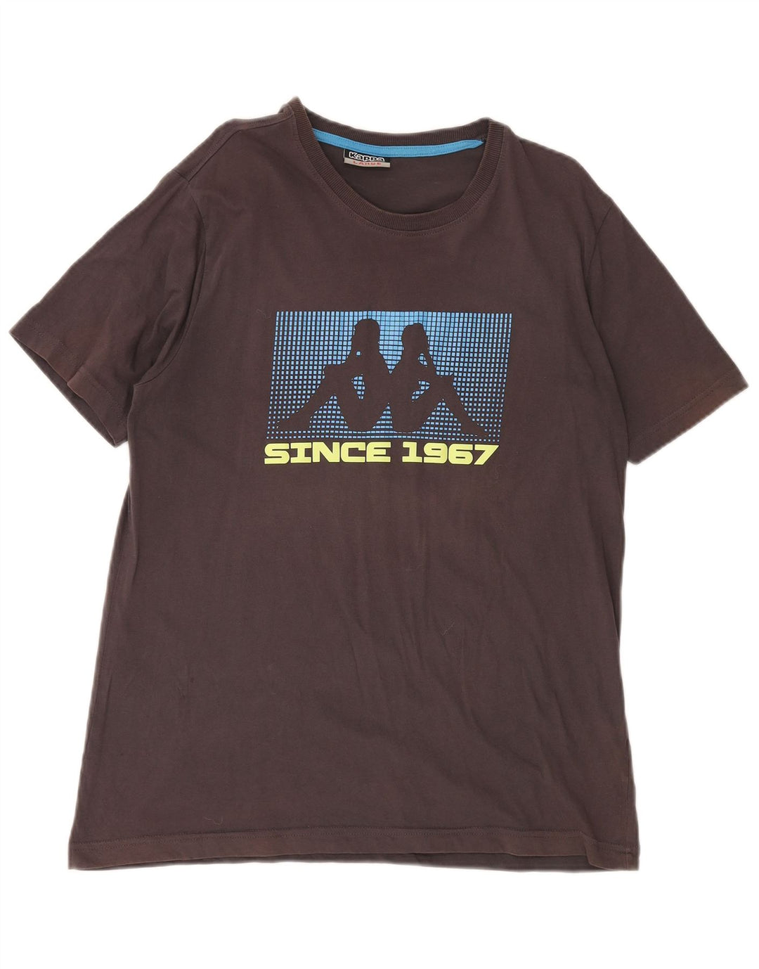 KAPPA Mens Graphic T-Shirt Top Large Brown Cotton