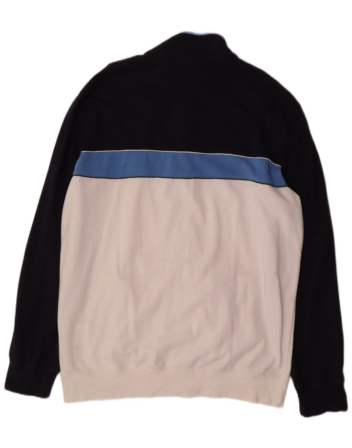 Champion Mens Tracksuit Top Jacket 3XL Navy Blue Colourblock Cotton