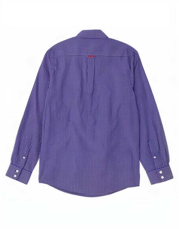 Crew Clothing Mens Classic Fit Shirt Medium Blue Check Cotton