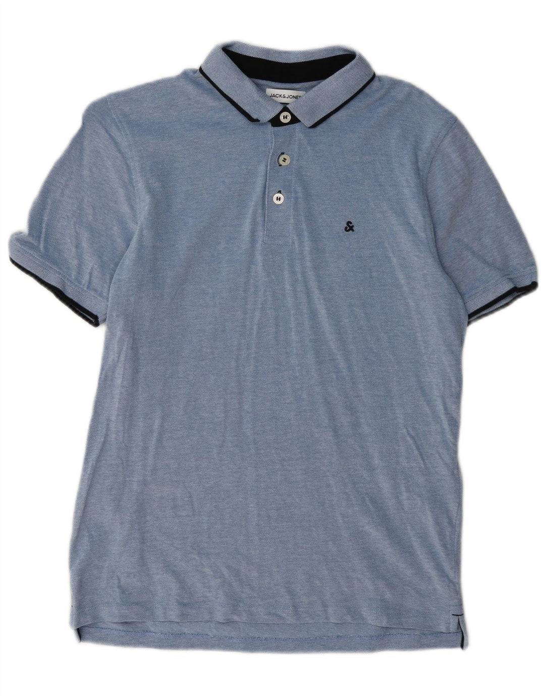 Jack & Jones Mens Polo Shirt Large Blue Cotton