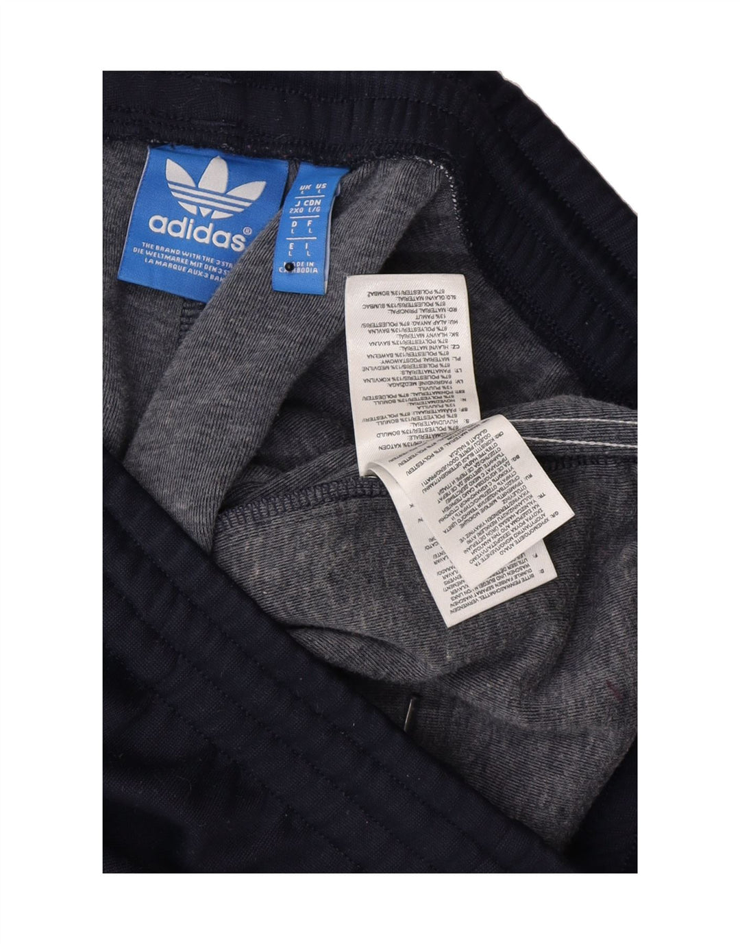 ADIDAS Mens Tracksuit Trousers Joggers Large Navy Blue Polyester Vintage Adidas and Second-Hand Adidas from Messina Hembry 