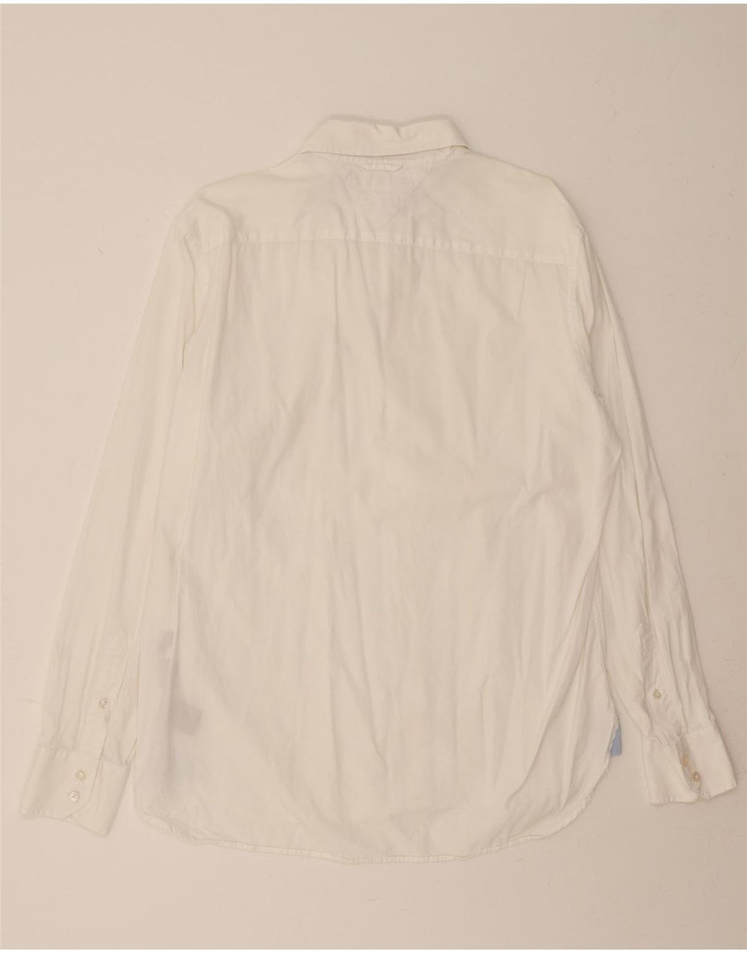 TOMMY HILFIGER Mens Shirt Large White Cotton Vintage Tommy Hilfiger and Second-Hand Tommy Hilfiger from Messina Hembry 