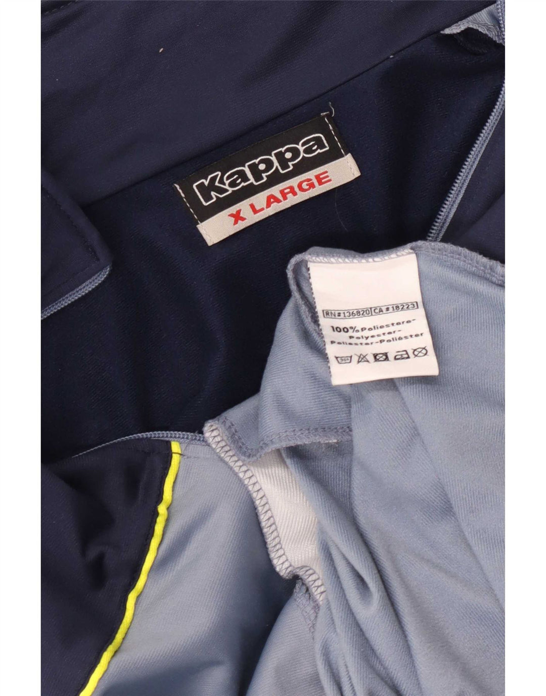 Kappa Mens Tracksuit Top Jacket XL Blue Colourblock Polyester