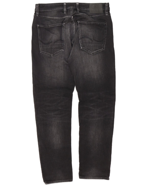 Jack & Jones Mens Mike Straight Jeans W34 L32 Grey Cotton