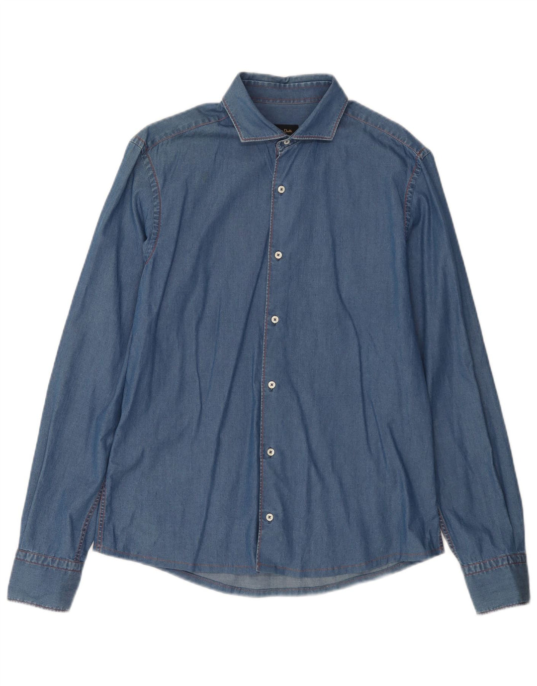 MASSIMO DUTTI Mens Denim Shirt Medium Blue