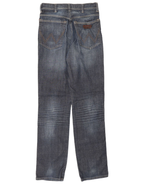 Wrangler Mens Texas Stretch Straight Jeans W30 L34 Navy Blue Cotton
