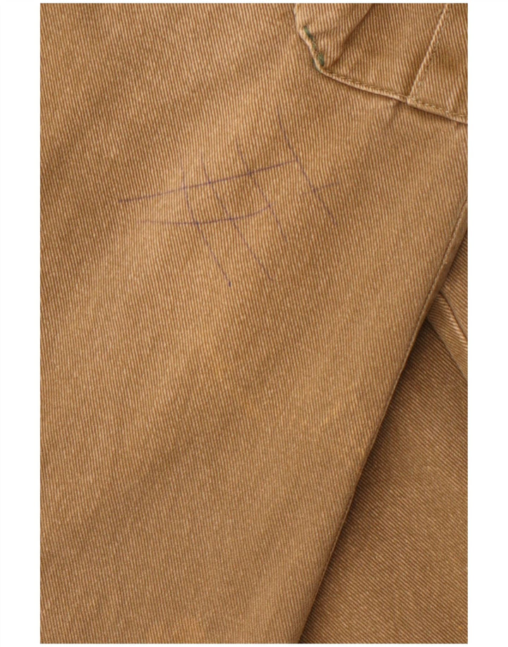 VINTAGE Mens Straight Cargo Trousers EU 52 XL W36 L30 Khaki Cotton
